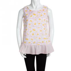 Kenzo Kids Pink Floral Printed Cotton Sleeveless Romantic Top 10 Yrs