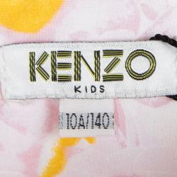 Kenzo Kids Pink Floral Printed Cotton Sleeveless Romantic Top 10 Yrs