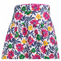 Pre Owned Kenzo Kids Multicolor Floral Printed Cotton Skirt 8 Yrs