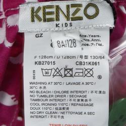 Pre Owned Kenzo Kids Multicolor Floral Printed Cotton Skirt 8 Yrs