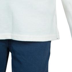 Pre Owned Kenzo Kids Off-White Embroidered Print Detail Long Sleeve Crew Neck T Shirt 8 Yrs