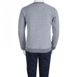 Pre Owned Kenzo Kids Grey Embroidered Tiger Motif Sweatshirt 6 Yrs