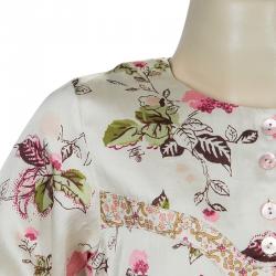 Pre Owned Kenzo Kids Multicolor Floral Print Cotton Top 8 Yrs