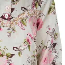 Pre Owned Kenzo Kids Multicolor Floral Print Cotton Top 8 Yrs