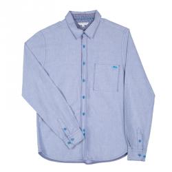 Little Marc Jacobs Blue Cotton Chambray Long Sleeve Button Front Shirt 12+ Yrs