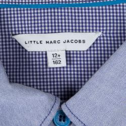 Little Marc Jacobs Blue Cotton Chambray Long Sleeve Button Front Shirt 12+ Yrs