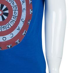 Pre Owned Little Marc Jacobs Blue Printed Crew Neck T-Shirt 6 Yrs