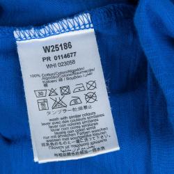 Pre Owned Little Marc Jacobs Blue Printed Crew Neck T-Shirt 6 Yrs