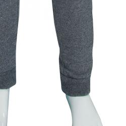 Pre Owned Little Marc Jacobs Grey Terry Contrast Side Stripe Detail Jogger Pants 6 Yrs