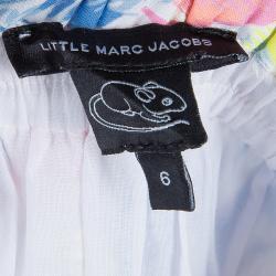 Pre Owned فستان مارك جاكوبس ليتل مطرز طبع مورد متعدد الألوان 6 سن�وات