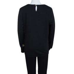 مملوكة مسبقًا توب ليتل مارك جاكوبس أسود مرصع بالترتر بأكمام طويلة 12 سنة