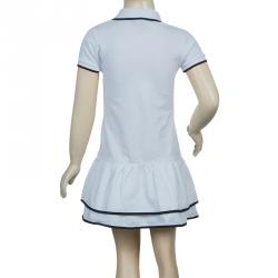 Pre Owned Moncler White Polo Knit Dress 2 Yrs
