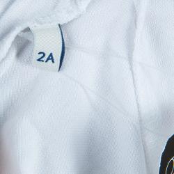 Pre Owned Moncler White Polo Knit Dress 2 Yrs