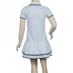 Pre Owned Moncler White Polo Knit Dress 4 Yrs