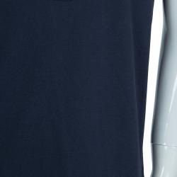 Moncler Navy Blue Sleeveless Polo T-Shirt 14 Yrs