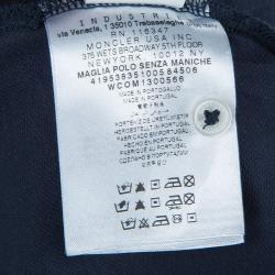 Moncler Navy Blue Sleeveless Polo T-Shirt 14 Yrs