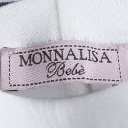 Monnalisa Bebe White Printed Jersey Tunic and Leggings Set 6 Months