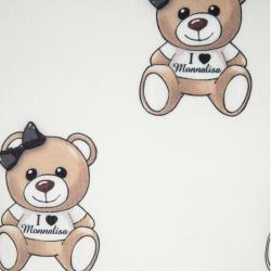 Monnalisa Cream Knit Teddy Bear Print Top 4 Yrs 