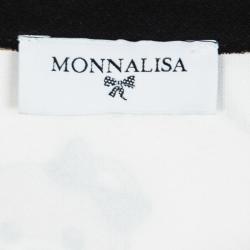 Monnalisa Cream Knit Teddy Bear Print Top 4 Yrs 
