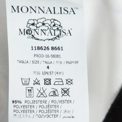 Monnalisa Cream Knit Teddy Bear Print Top 4 Yrs 