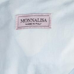 Pre Owned Monnalisa Blue Floral Printed Sleeveless Tiered Dress 8 Yrs