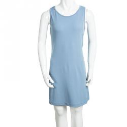 Monnalisa Pastel Blue Ruffle Back Detail Sleeveless Dress 10 Yrs
