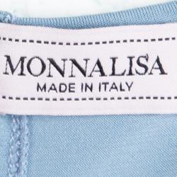 Monnalisa Pastel Blue Ruffle Back Detail Sleeveless Dress 10 Yrs