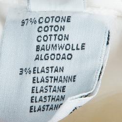 Pre Owned Moschino Bambino White Heart Applique Denim Jeans 6 Yrs