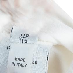 Pre Owned Moschino Bambino White Heart Applique Denim Jeans 6 Yrs