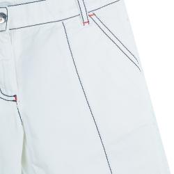 Pre Owned Moschino Junior White Contrast Topstitch Detail Denim Jeans 6/7 Yrs