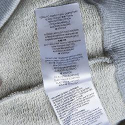 Pre Owned Moschino Kid Grey Zip Front Hooded Sweatshirt 8 Yrs