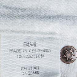 Pre Owned Polo By Ralph Lauren White Denim Hudson Jeans 9 Months