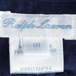 مملوكة مسبقًا Ralph Lauren Navy Blue Cotton Long Sleeve Button Down Shirt 6 Months