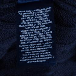 Pre Owned Ralph Lauren Navy Blue Cable Knit Henley Sweater 12-14 Yrs