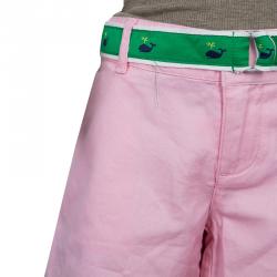 Pre Owned Ralph Lauren Pink Belted Cotton Shorts 10 Yrs