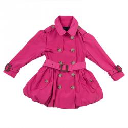 Pre Owned معطف رالف لورين بابل وردي بحزام 2 سنة