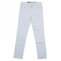 مملوكة مسبقًا بنطلون جينز سكيني رالف لورين باوري أبيض 10 سنوات