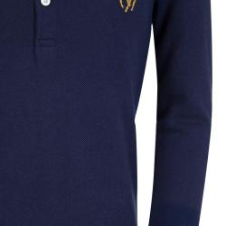 Pre Owned فستان بولو رالف لورين أزرق كحلي بأكمام طويلة وكشكشة بالأسفل 6 سنوات