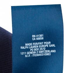 Pre Owned فستان بولو رالف لورين أزرق كحلي بأكمام طويلة وكشكشة بالأسفل 6 سنوات