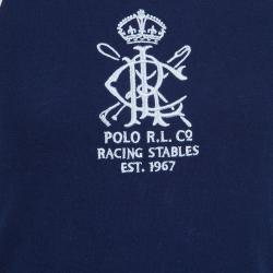 Pre Owned Ralph Lauren Navy Blue Jersey Sleeveless Ruffle Bottom Dress 6 Yrs