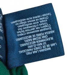 Pre Owned تي شيرت رالف لورين بولو أزرق وأخضر مخطط 6 سنوات