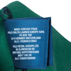 Pre Owned تي شيرت رالف لورين بولو أزرق وأخضر مخطط 6 سنوات
