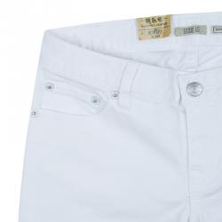 Pre Owned بنطلون جينز سكيني رالف لورين باوري دينيم أبيض 12 سنة