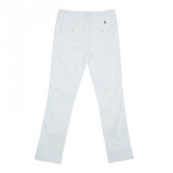 Pre Owned Polo By Ralph Lauren White Cotton Trousers 12 Yrs