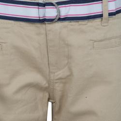 Pre Owned Ralph Lauren Khaki Belted Cotton Trousers 10 Yrs