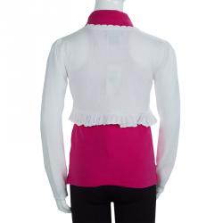 مملوكة مسبقًا كارديغان قصير رالف لورين أبيض بحواف مكشكشة 6 سنوات