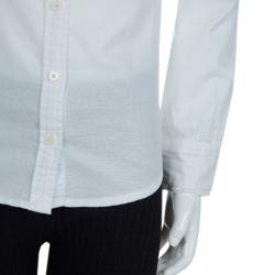 Pre Owned Ralph Lauren White Peter Pan Collar Long Sleeve Buttondown Cotton Shirt 6 Yrs