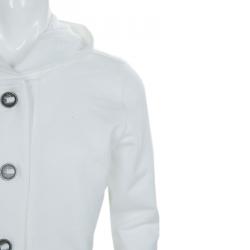 مملوكة مسبقًا Ralph Lauren White Kangaroo Pocket Buttondown Hoodie 8/10 Yrs