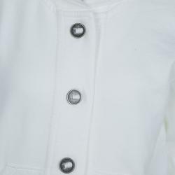 مملوكة مسبقًا Ralph Lauren White Kangaroo Pocket Buttondown Hoodie 8/10 Yrs