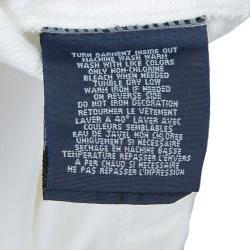 مملوكة مسبقًا Ralph Lauren White Kangaroo Pocket Buttondown Hoodie 8/10 Yrs